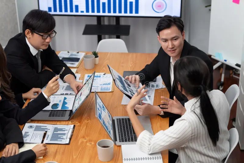 business team financial data analysis meeting report paper harmony office business team financial data analysis meeting 275963935